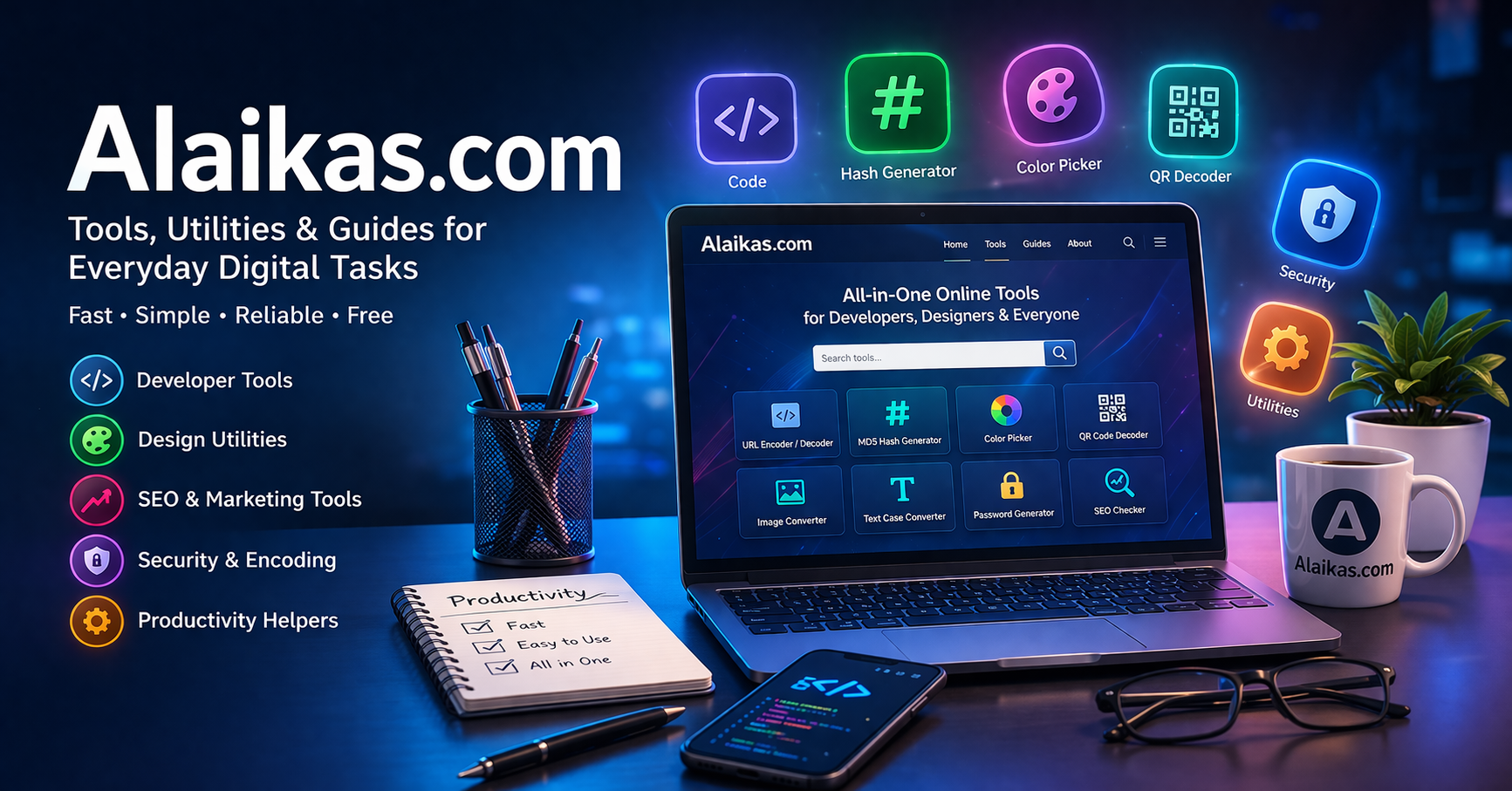 Alaikas Digital Tools and Utilities Banner